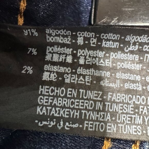 Zara The Patch Pockets Marine Straight in Iconic Blue Stretch Jeans Size 8 - Picture 10 of 12